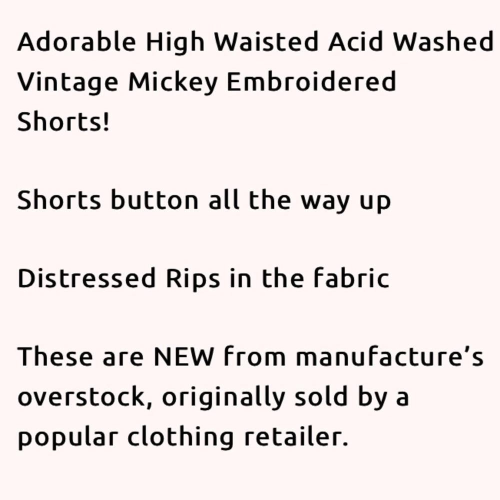 *SOLD* High Waisted Mickey Shorts - Picture 3 of 4